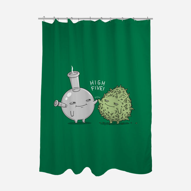 High Five Bud-None-Polyester-Shower Curtain-pigboom