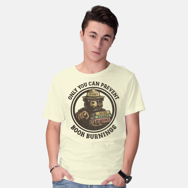 Only You Can Prevent Book Burnings-Mens-Basic-Tee-kg07