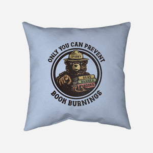 Only You Can Prevent Book Burnings-None-Non-Removable Cover w Insert-Throw Pillow-kg07