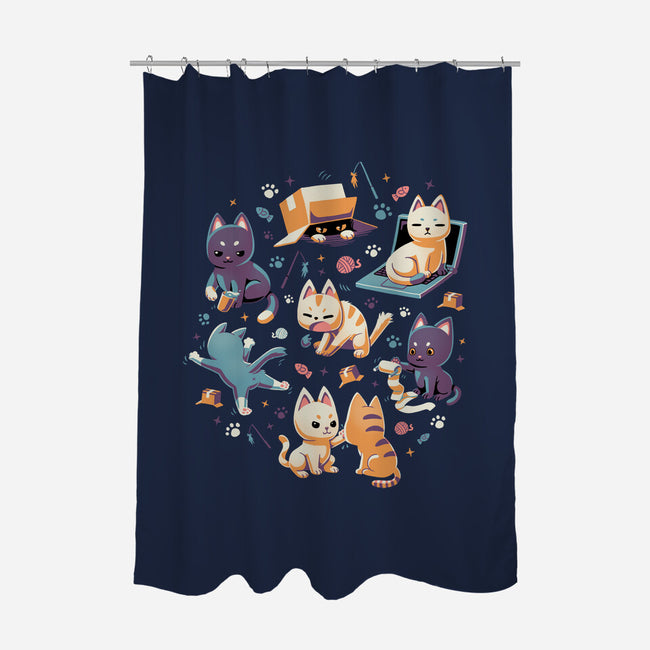 Naughty Cats-None-Polyester-Shower Curtain-Geekydog