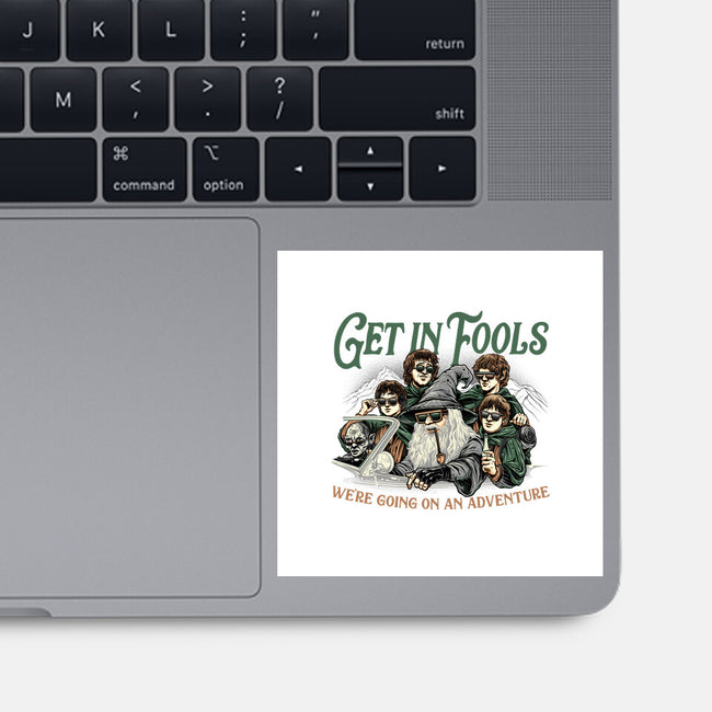 Get In Fools-None-Glossy-Sticker-momma_gorilla