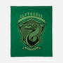 Green Snake Emblem-None-Fleece-Blanket-Astrobot Invention