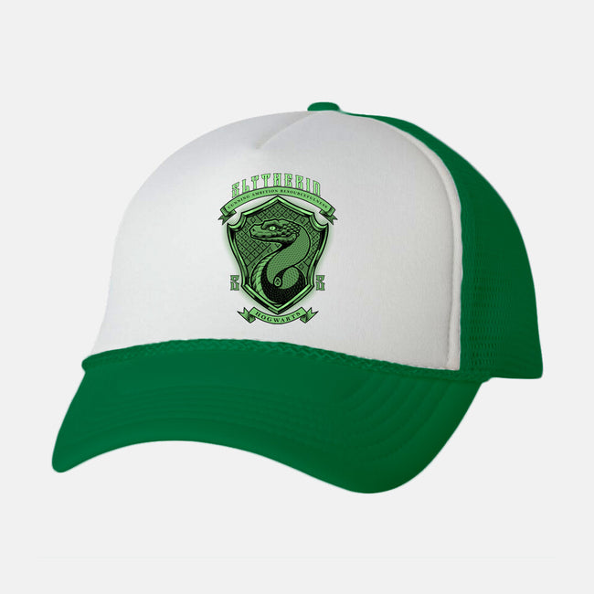 Green Snake Emblem-Unisex-Trucker-Hat-Astrobot Invention