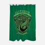 Green Snake Emblem-None-Polyester-Shower Curtain-Astrobot Invention
