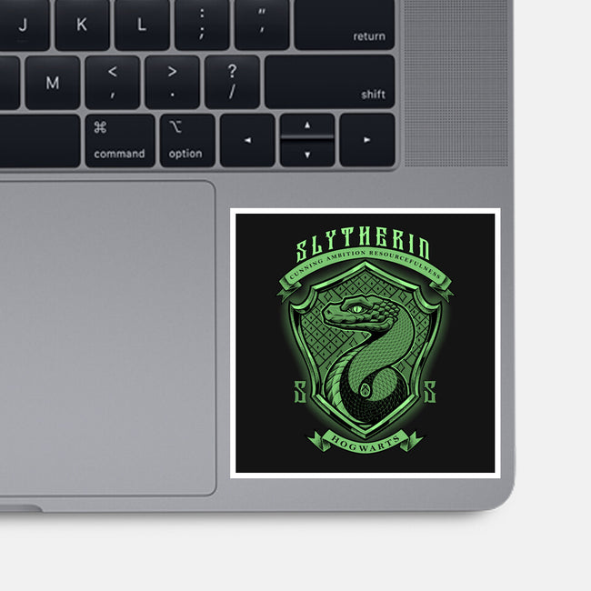 Green Snake Emblem-None-Glossy-Sticker-Astrobot Invention