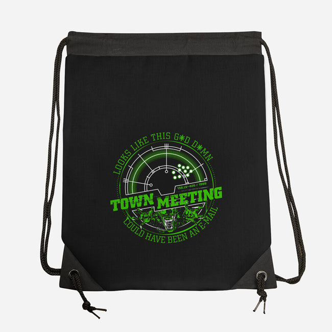 Aliens Town Meeting-None-Drawstring-Bag-rocketman_art