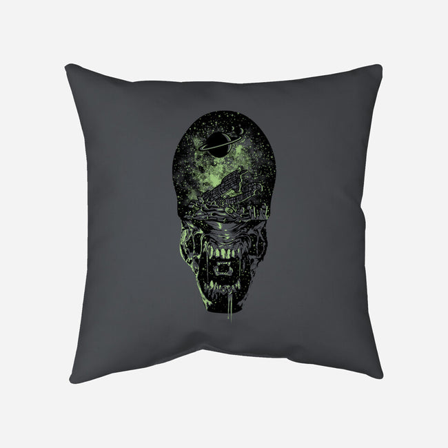 Xenomorph Space-None-Removable Cover-Throw Pillow-dalethesk8er