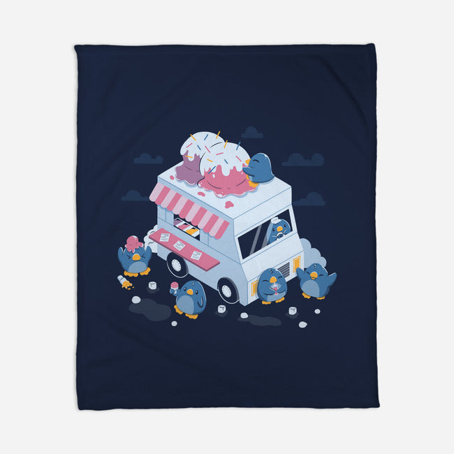 Frozen Truck Kawaii Penguins-None-Fleece-Blanket-tobefonseca
