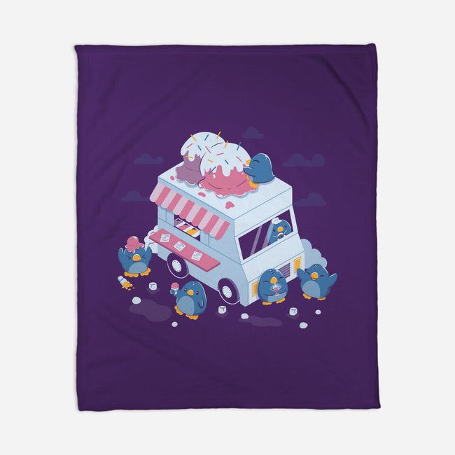 Frozen Truck Kawaii Penguins-None-Fleece-Blanket-tobefonseca