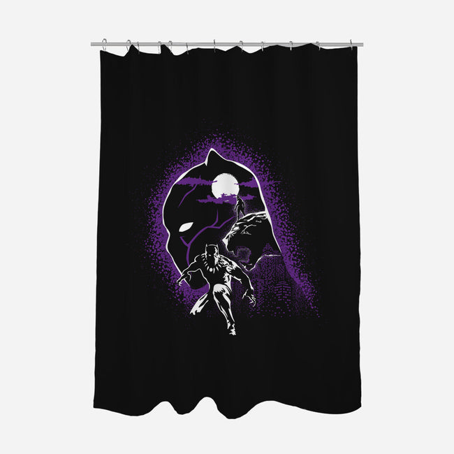Black Panther-None-Polyester-Shower Curtain-Xentee