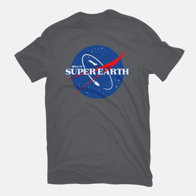 Glory For Super Earth-Mens-Heavyweight-Tee-rocketman_art