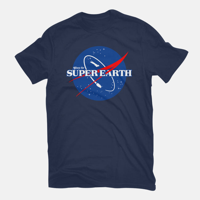 Glory For Super Earth-Mens-Heavyweight-Tee-rocketman_art