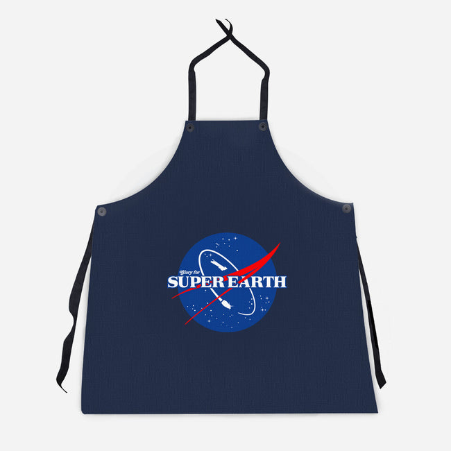 Glory For Super Earth-Unisex-Kitchen-Apron-rocketman_art