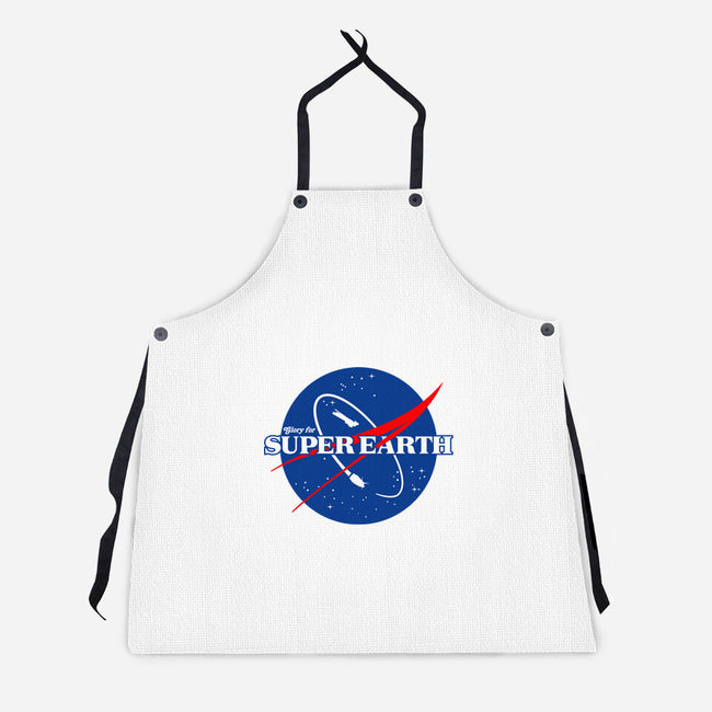 Glory For Super Earth-Unisex-Kitchen-Apron-rocketman_art