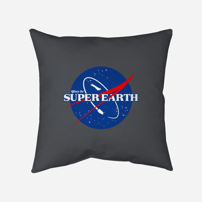 Glory For Super Earth-None-Removable Cover-Throw Pillow-rocketman_art