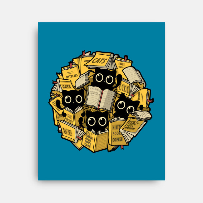 Books And Kittens-None-Stretched-Canvas-erion_designs