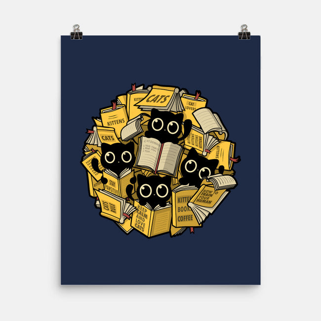 Books And Kittens-None-Matte-Poster-erion_designs