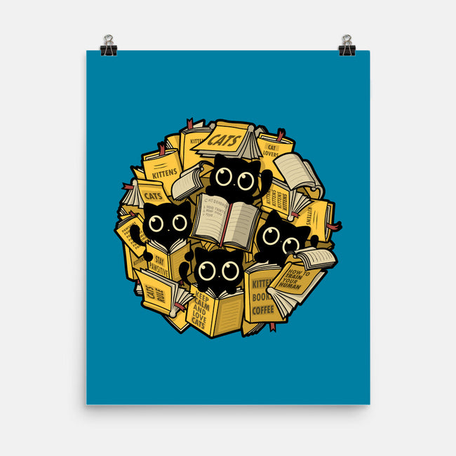 Books And Kittens-None-Matte-Poster-erion_designs