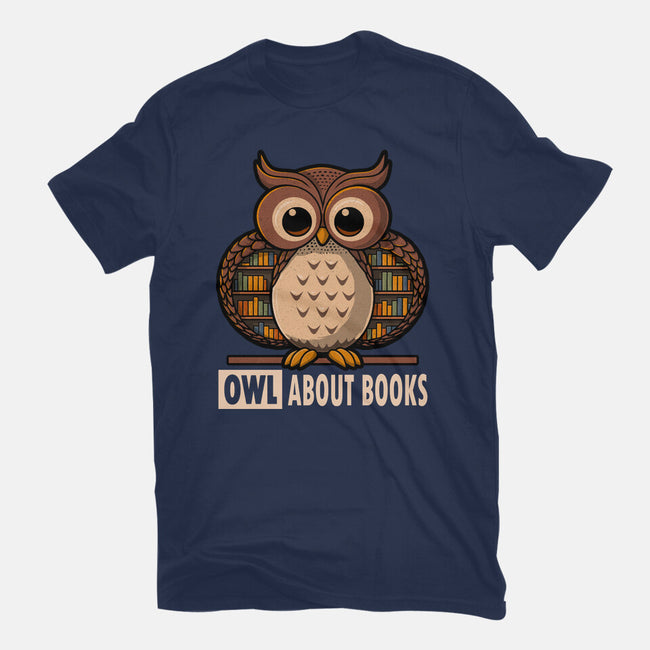 OWL About Books-Womens-Fitted-Tee-erion_designs