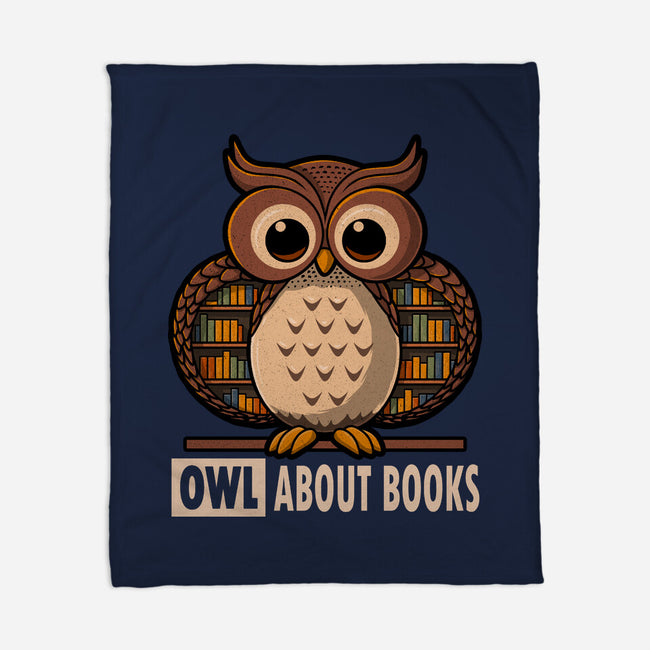 OWL About Books-None-Fleece-Blanket-erion_designs