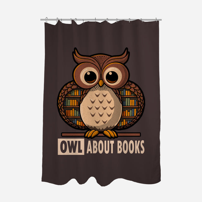 OWL About Books-None-Polyester-Shower Curtain-erion_designs