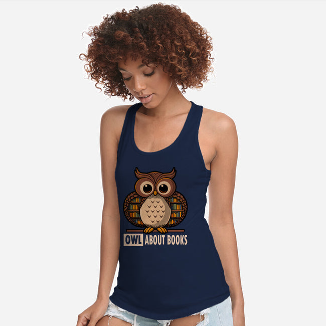 OWL About Books-Womens-Racerback-Tank-erion_designs