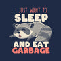 I Just Want To Sleep And Eat Garbage-Womens-Racerback-Tank-koalastudio