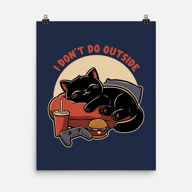 Lazy Gamer Cat-None-Matte-Poster-Studio Mootant
