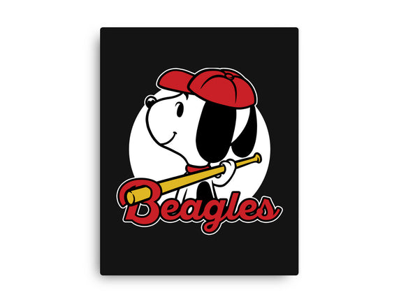 Comic Beagle Baseball