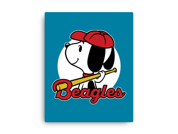 Comic Beagle Baseball