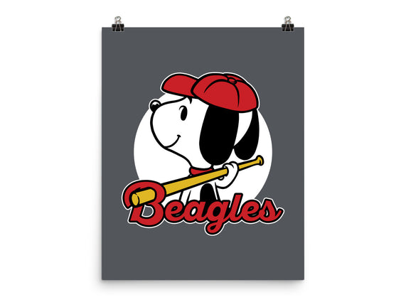 Comic Beagle Baseball