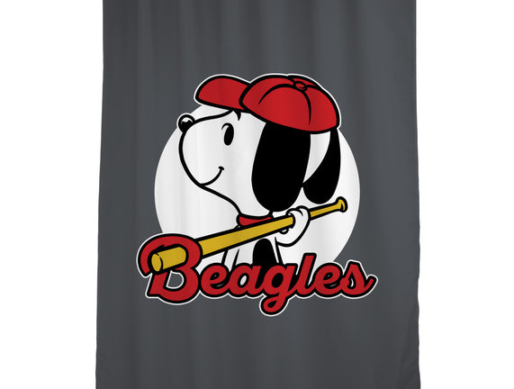 Comic Beagle Baseball