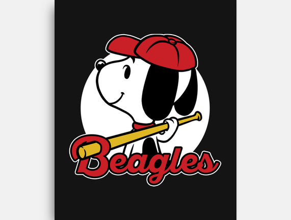 Comic Beagle Baseball