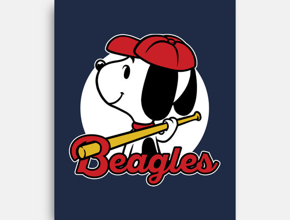 Comic Beagle Baseball