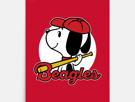 Comic Beagle Baseball