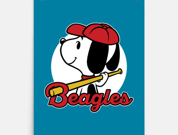 Comic Beagle Baseball