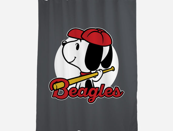 Comic Beagle Baseball