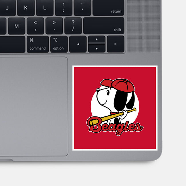 Comic Beagle Baseball-None-Glossy-Sticker-Studio Mootant