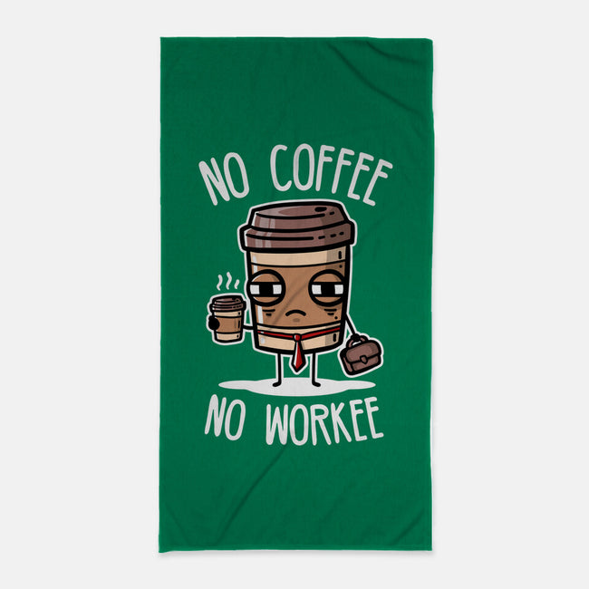 No Coffee-None-Beach-Towel-demonigote