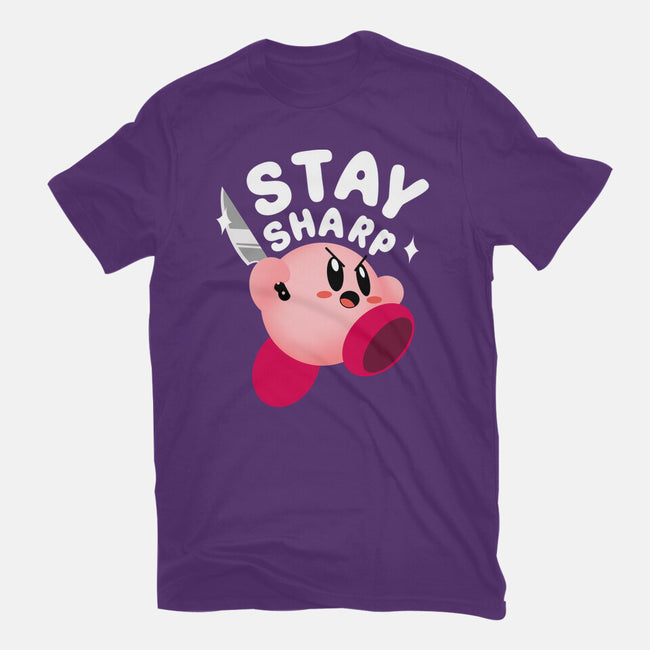 Kirby Stay Sharp-Womens-Fitted-Tee-Tri haryadi