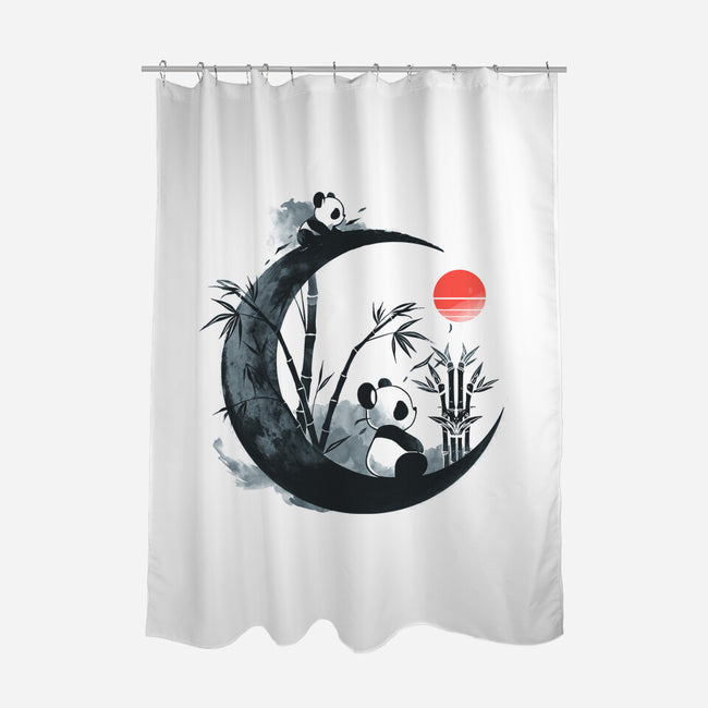 Panda Print-None-Polyester-Shower Curtain-Vallina84