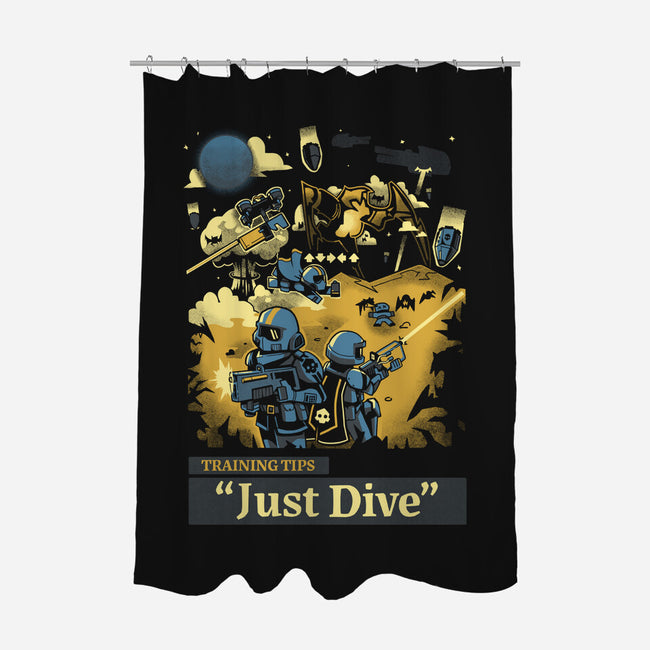 Training Tip Just Dive-None-Polyester-Shower Curtain-Heyra Vieira