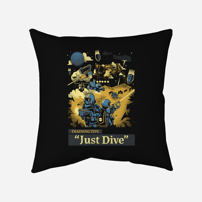 Training Tip Just Dive-None-Removable Cover w Insert-Throw Pillow-Heyra Vieira