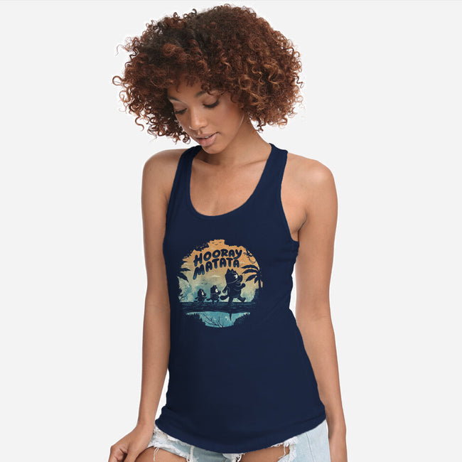 Hooray Matata-Womens-Racerback-Tank-Arigatees