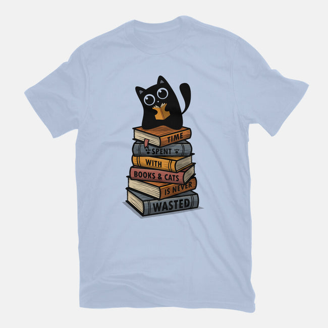 Time Spent With Books And Cats-Mens-Premium-Tee-erion_designs