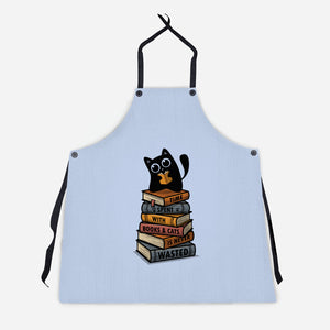Time Spent With Books And Cats-Unisex-Kitchen-Apron-erion_designs
