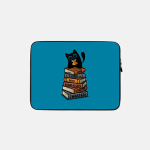 Time Spent With Books And Cats-None-Zippered-Laptop Sleeve-erion_designs