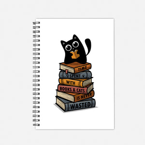 Time Spent With Books And Cats-None-Dot Grid-Notebook-erion_designs