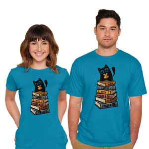 Time Spent With Books And Cats-Mens-Basic-Tee-erion_designs