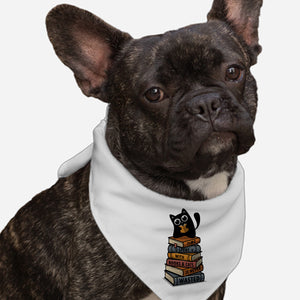 Time Spent With Books And Cats-Dog-Bandana-Pet Collar-erion_designs